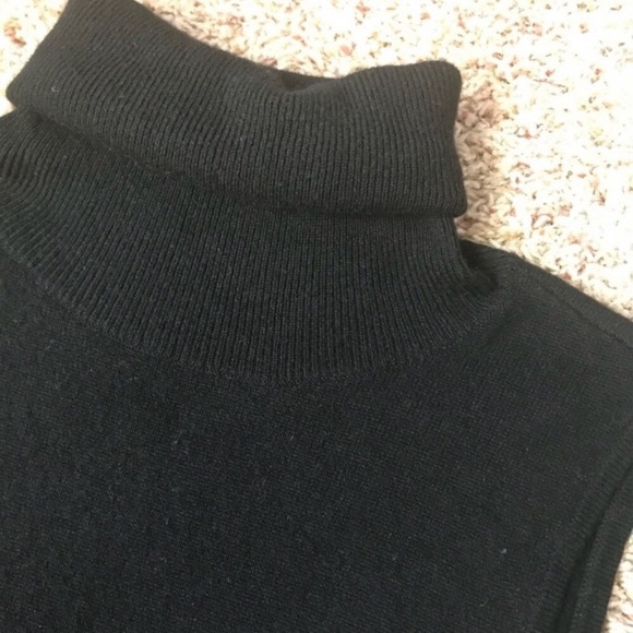 100% Cashmere turtle Sweater top Black Sz … - Picture 4 of 8